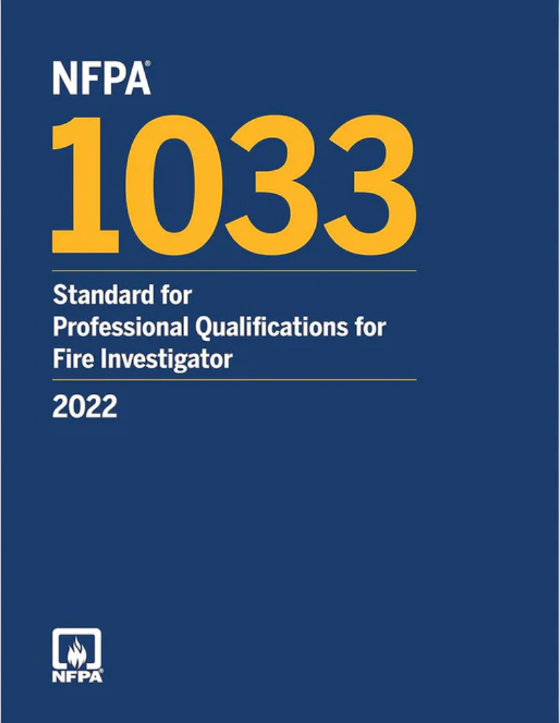 2022 NFPA 1033 Fire Investigator Qualifications